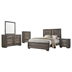 Janine Eastern King Bedroom Set - Grey - 5-Piece