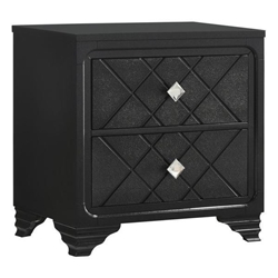 Penelope 2-Drawer Nightstand - Midnight Star - Black 