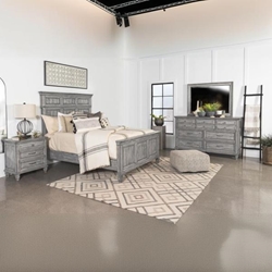 Avenue Eastern King Bedroom Set - Weathered Grey - 4-Piece 