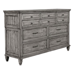 Avenue 8-Drawer Dresser with Metal Pulls and Handles - Weathered Grey Finish Frame 