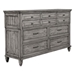 Avenue 8-Drawer Dresser with Metal Pulls and Handles - Weathered Grey Finish Frame - COA3449