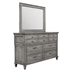 Avenue 8-Drawer Dresser with Mirror - Weathered - Grey