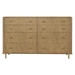 Arini 8-Drawer Dresser - Sand Wash Finish Frame - Aged Brass Accents - Brown - COA3494