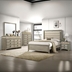 Giselle California King Bedroom Set - Rustic Beige - Brown - 5-Piece