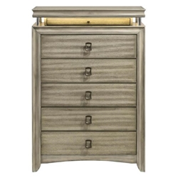 Giselle 6-Drawer Bedroom Chest - Rustic Beige - Brown 