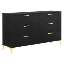 Kendall 6-Drawer Dresser - Black 