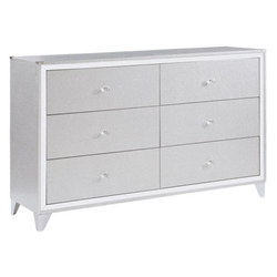 Larue 6-Drawer Dresser - Silver 