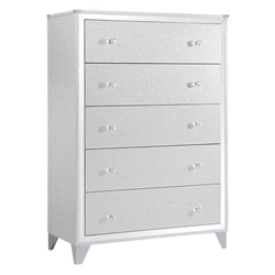 Larue 5-Drawer Bedroom Chest - Silver 