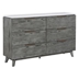 Nathan 6-Drawer Dresser - Grey