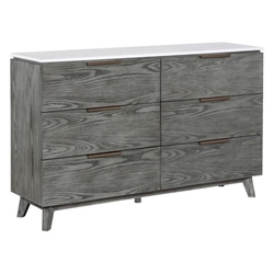 Nathan 6-Drawer Dresser - Grey 