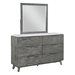 Nathan 6-Drawer Dresser with Mirror - Grey - COA3629