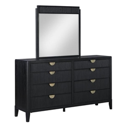 Brookmead 8-Drawer Dresser with Mirror - Black 