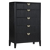 Brookmead 5-Drawer Bedroom Chest - Black