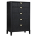 Brookmead 5-Drawer Bedroom Chest - Black - COA3665