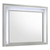 Veronica Dresser Mirror with Lighted LED Trim - Light Silver Finish Frame