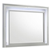 Veronica Dresser Mirror with Lighted LED Trim - Light Silver Finish Frame - COA3675