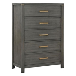 Kieran 5-Drawer Bedroom Chest - Grey 