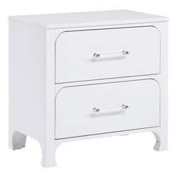 Anastasia 2-Drawer Nightstand - Pearl - White 