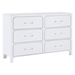 Anastasia 6-Drawer Dresser - Pearl - White - COA3712