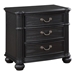 Celina 3-Drawer Nightstand - Black - COA3722