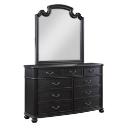 Celina 9-Drawer Dresser with Mirror - Black 