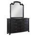 Celina 9-Drawer Dresser with Mirror - Black - COA3724