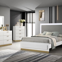 Caraway California King Bedroom Set - White - 5-Piece 