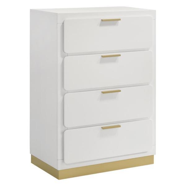 Caraway 4-Drawer Bedroom Chest - White 