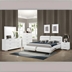 Jeremaine Queen Bedroom Set - White - 5-Piece - High-Gloss Finish