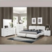 Jeremaine Queen Bedroom Set - White - 5-Piece - High-Gloss Finish - COA4006