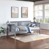 Bethany Wood Twin Daybed with Drop - down Tables - Grey