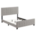 Fairfield Upholstered Queen Panel Bed - Beige - Dark Brown Tapered Feet