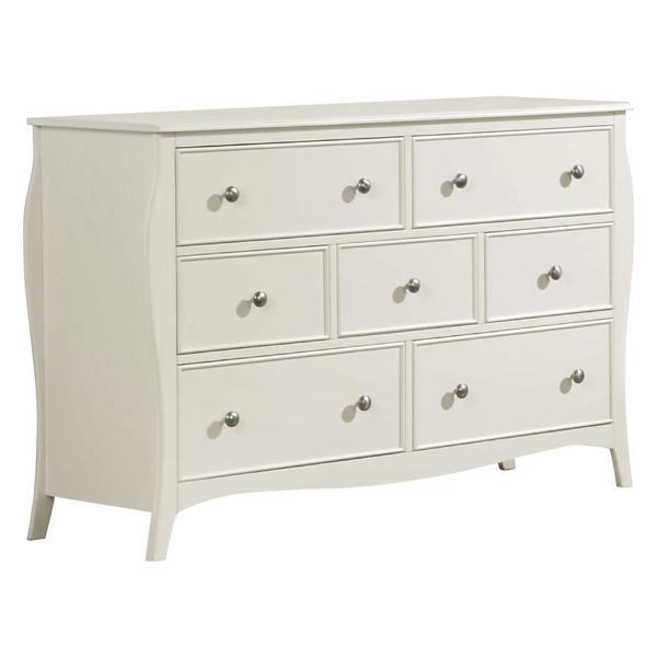 Dominique 7-Drawer Dresser - Cream White - Ivory 