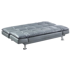 Dilleston Loveseat Sofa Bed - Grey Leatherette 