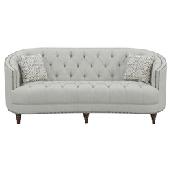 Avonlea Upholstered Sloped Arm Sofa - Grey Fabric 