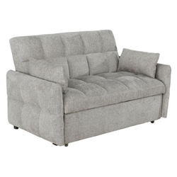 Cotswold Convertible Sleeper Sofa Bed - Light Grey Chenille Fabric 