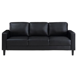 Ruth Upholstered Track Arm Sofa - Black 