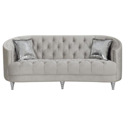 Avonlea Upholstered Sloped Arm Sofa - Grey Velvet 