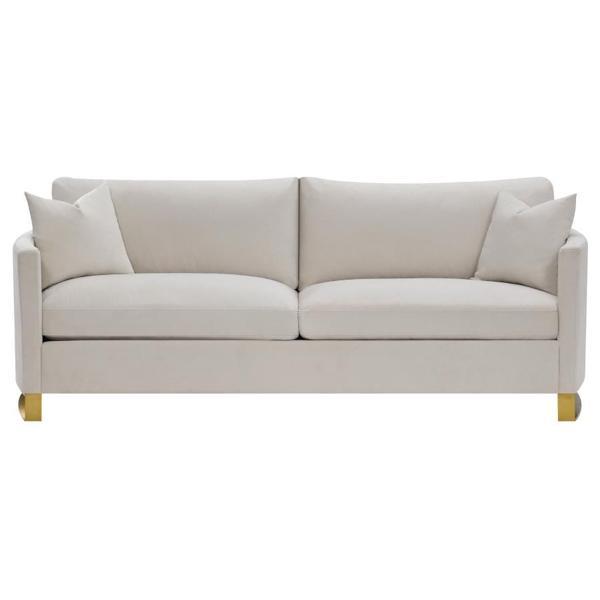 Corliss Upholstered Arched Arm Sofa - Beige 