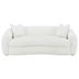 Isabella Sofa with Faux Sheepskin Upholstery - Ivory