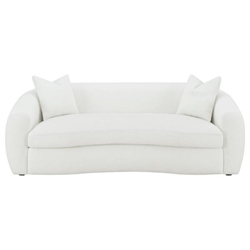 Isabella Sofa with Faux Sheepskin Upholstery - Ivory 