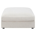 Serene Square Upholstered Ottoman - Beige