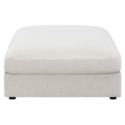 Serene Square Upholstered Ottoman - Beige 