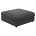 Serene Square Upholstered Ottoman - Charcoal - Grey