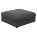 Serene Square Upholstered Ottoman - Charcoal - Grey - COA5181