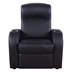 Cyrus Upholstered Track Arm Recliner - Black