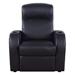 Cyrus Upholstered Track Arm Recliner - Black - COA5281