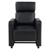 Toohey Upholstered Home Theater Push Back Recliner - Black