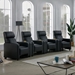 Toohey Home Theater Recliner Set - Black Leatherette - 7-Piece - COA5295