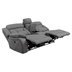 Higgins Loveseat with Power Recline - Grey Fabric